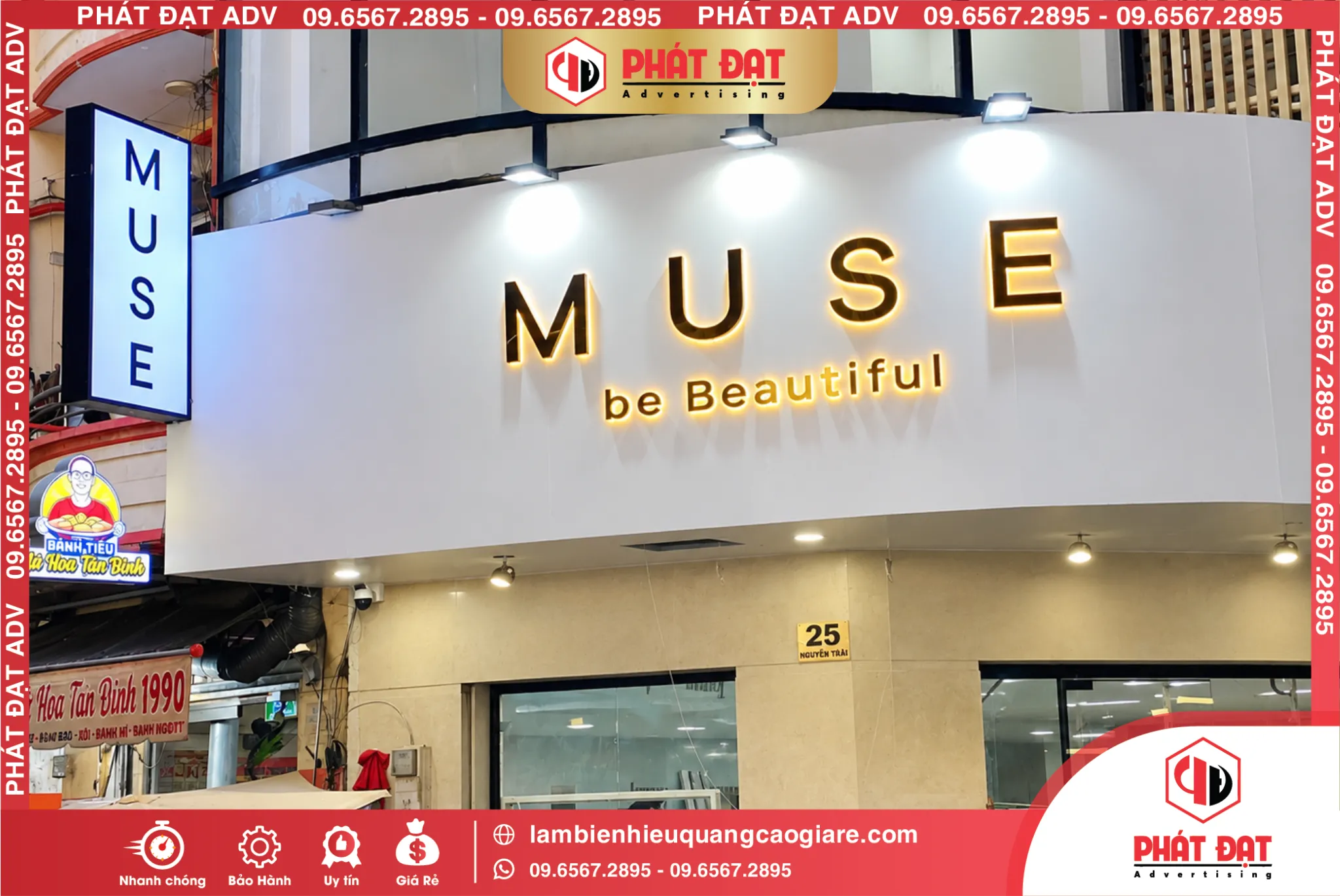 Làm bảng hiệu trọn gói Muse cao cấp theo yêu cầu