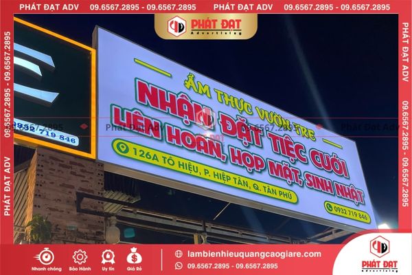 Làm biển hiệu quảng cáo giá rẻ Quận 5 chất liệu bạt Hiflex 