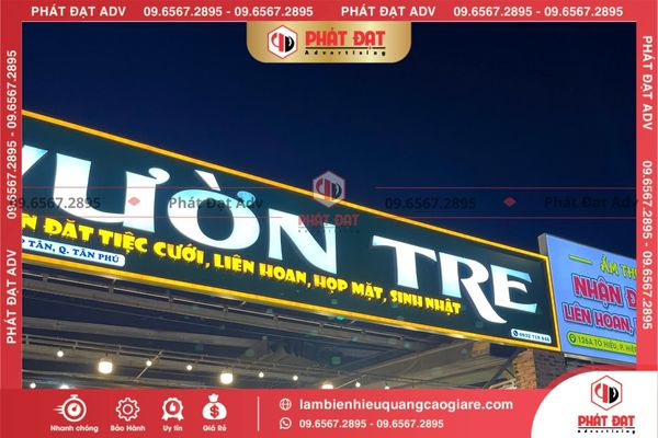 Làm biển hiệu quảng cáo giá rẻ Quận 5 chất liệu Mica LED