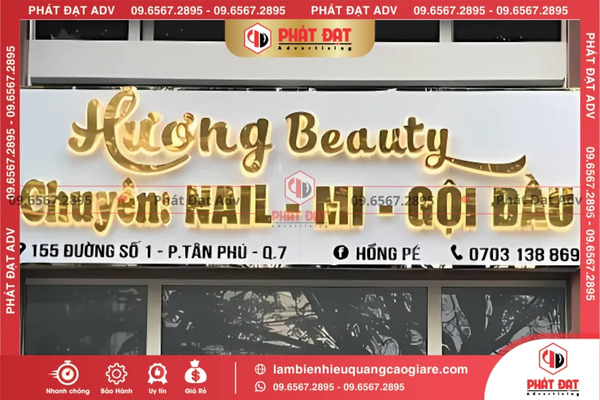 Làm chữ nhôm nổi 3D cho bảng hiệu cửa hàng, showroom