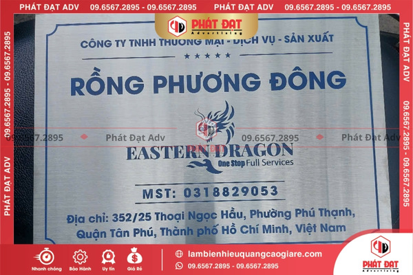 Bảng báo giá làm biển hiệu Công ty giá rẻ, đẹp mới nhất hiện nay