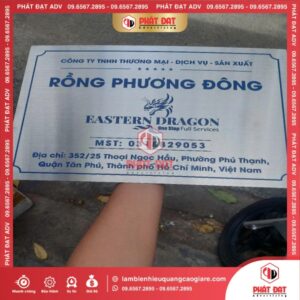 làm bảng tên công ty inox rồng phương đông
