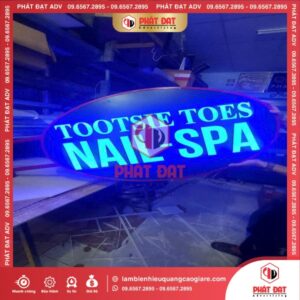 làm biển hiệu biển vẫy alu khoét lọng tiệm nail spa