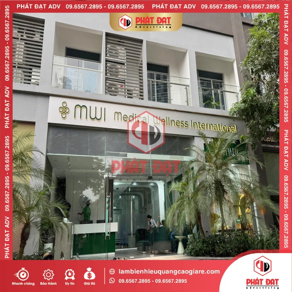 thi công bảng hiệu alu chữ nổi inox sơn tĩnh điện