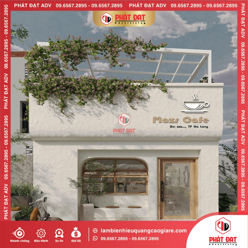 bảng hiệu cemboard phong cách nature
