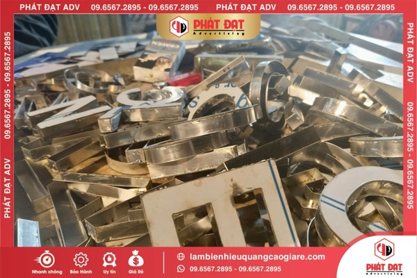 Các loại chữ nhôm có gờ được gia công phổ biến hiện nay