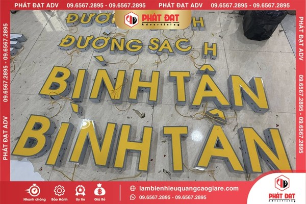 Ưu điểm nổi bật khi gia công chữ nhôm có gờ trong quảng cáo