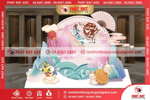 Backdrop Trung Thu cho trường học và trung tâm thiếu nhi