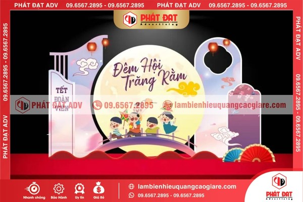 Backdrop Trung Thu cho trường học và trung tâm thiếu nhi