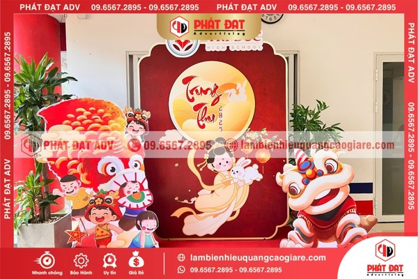 Backdrop Trung Thu cho trường học và trung tâm thiếu nhi