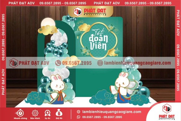 Backdrop Trung Thu chủ đề thiếu nhi vui nhộn, nhiều màu sắc
