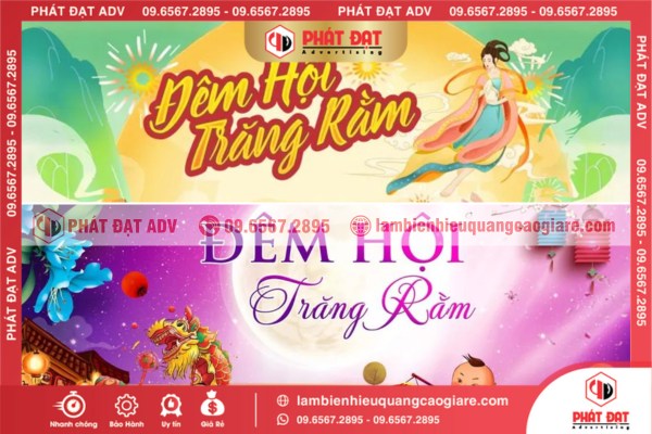 Bảng báo giá in ấn băng rôn trung thu giá rẻ lấy liền, chất lượng cao