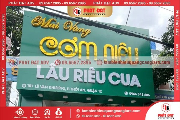 Báo giá biển hiệu quảng cáo giá rẻ quận 12 nhanh chóng lấy liền