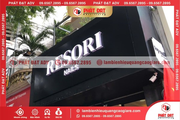 Biển hiệu Alu chữ nổi hông Formex Mica LED