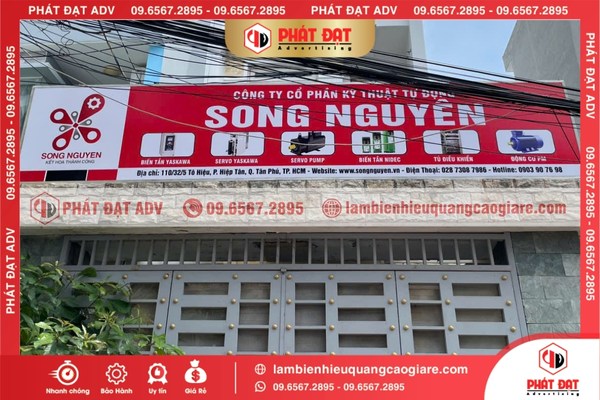 Biển quảng cáo Alu chữ nổi Inox hoặc Mica