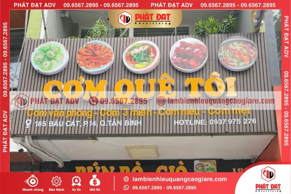 Điểm nhấn thương hiệu từ biển hiệu quảng cáo giá rẻ Tân Bình