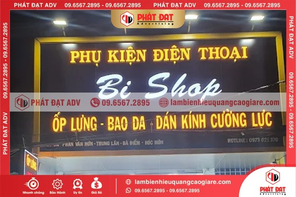 Quy trình thi công biển hiệu quảng cáo giá rẻ Hóc Môn chuyên nghiệp