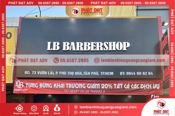 Quy trình thi công biển hiệu quảng cáo giá rẻ Tân Phú chuyên nghiệp