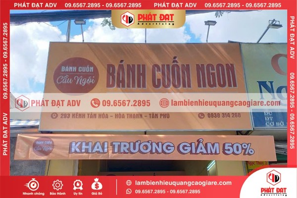Ứng dụng thực tế của biển hiệu quảng cáo giá rẻ Tân Phú