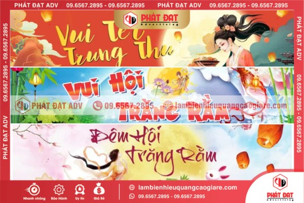 Ưu điểm nổi bật khi in ấn băng rôn trung thu