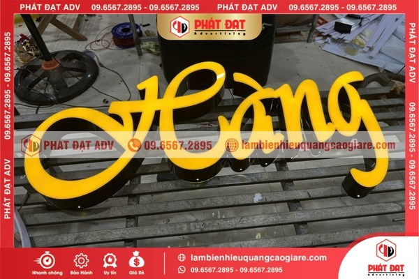 Ưu điểm vượt trội của chữ nổi hông nhôm trong thi công bảng hiệu