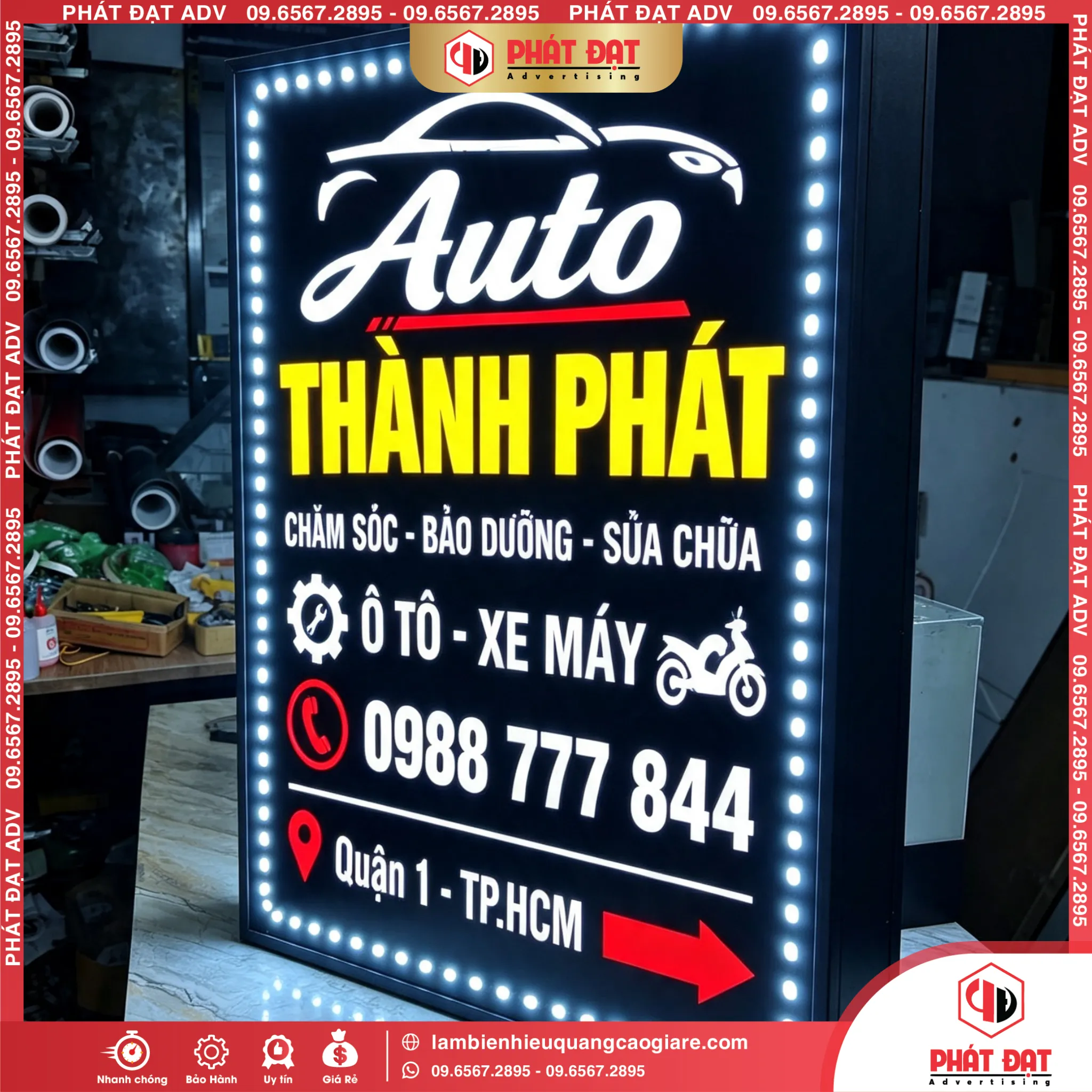 Làm Biển LED Quận 1 Auto Thành Phát Đẹp, Nổi Bật