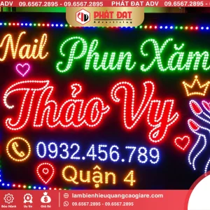 Làm Biển LED Quận 4 Phun Xăm Thảo Vy Mẫu Đẹp, Giá Tốt