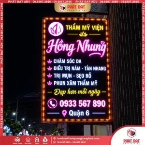 Làm Biển LED Quận 6 Thẩm Mỹ Viện Mẫu Đẹp, Sang Trọng, Giá Tốt