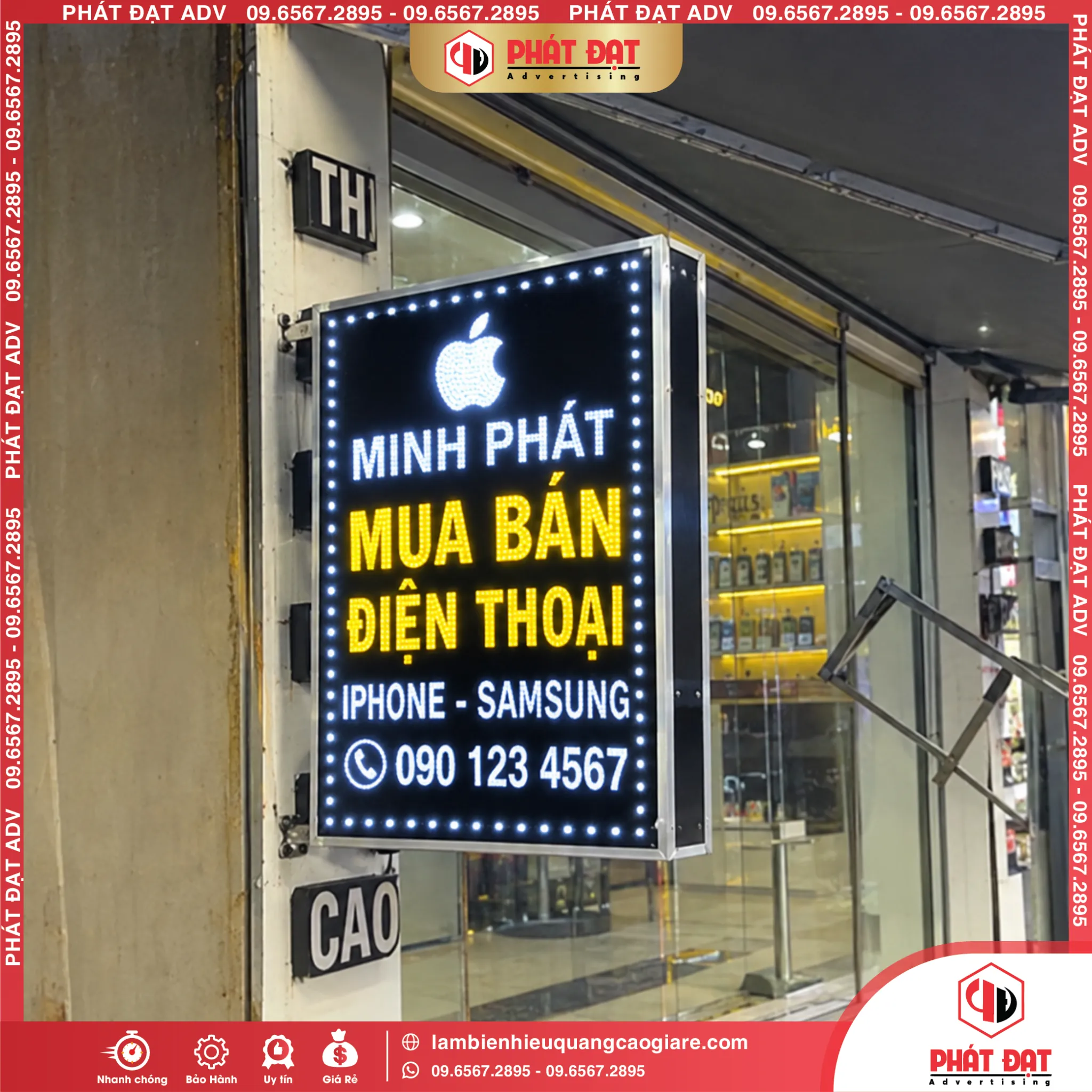 Làm Biển LED Quận 8 Mua Bán Điện Thoại Minh Phát Mẫu Đẹp, Giá Tốt