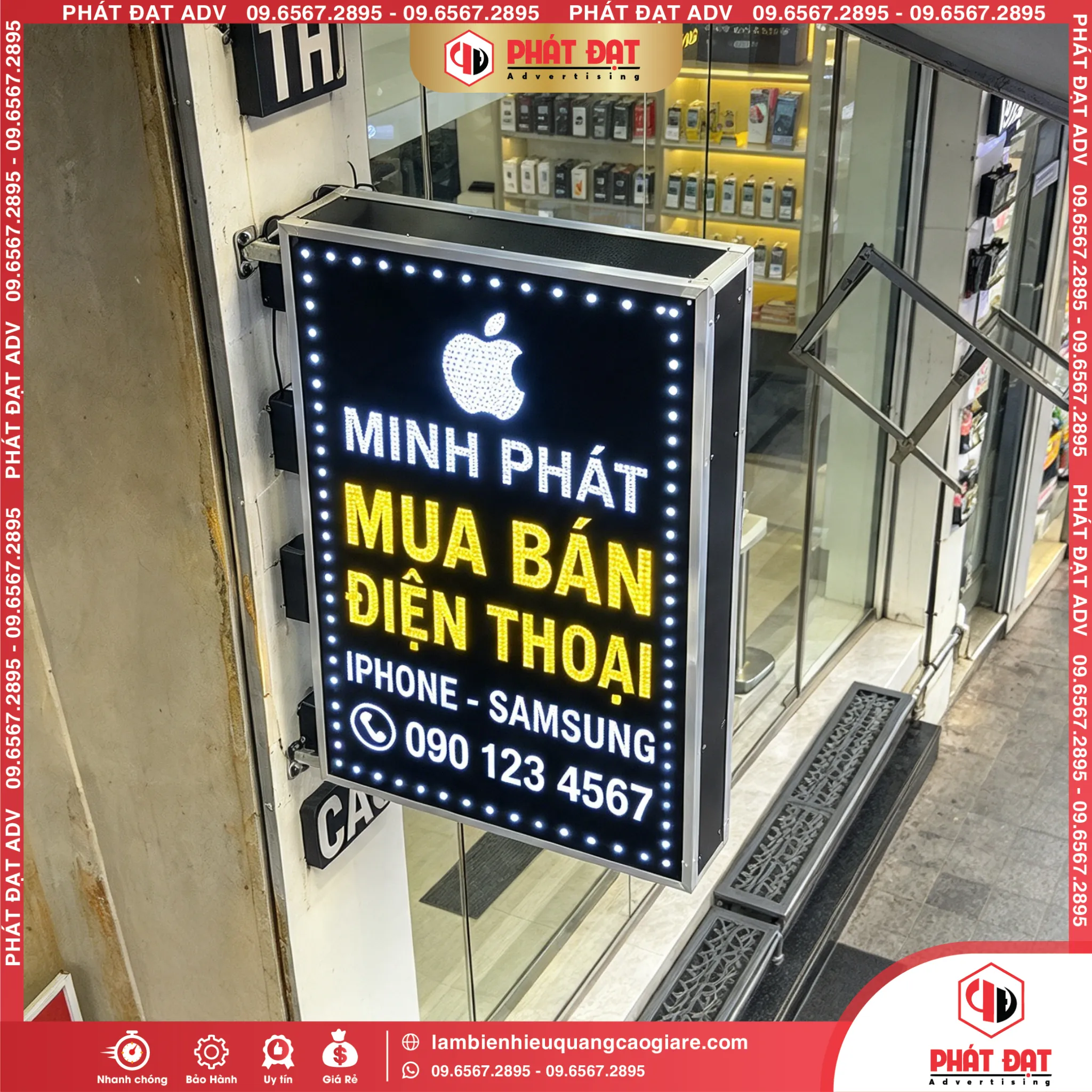 Làm Biển LED Quận 8 Mua Bán Điện Thoại Minh Phát Mẫu Đẹp, Giá Tốt